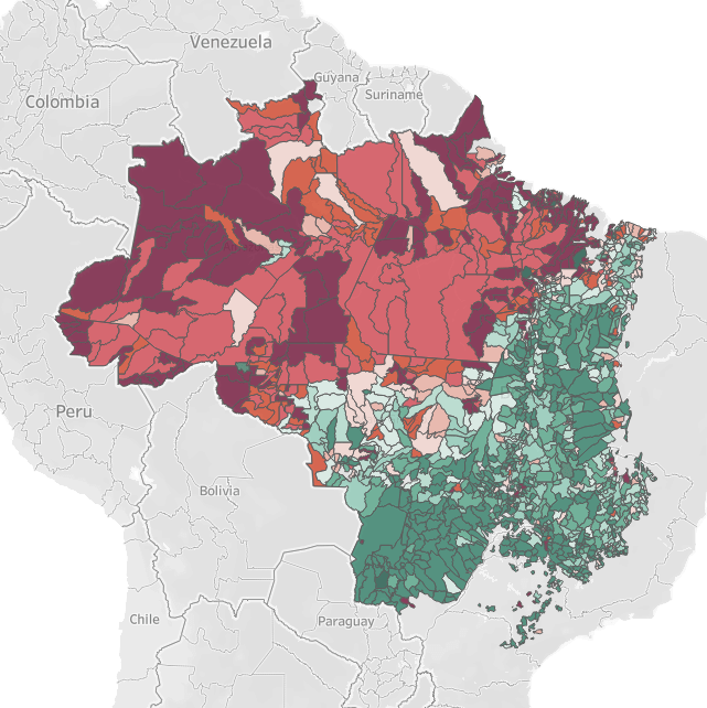 Brazil illegal deforestation map